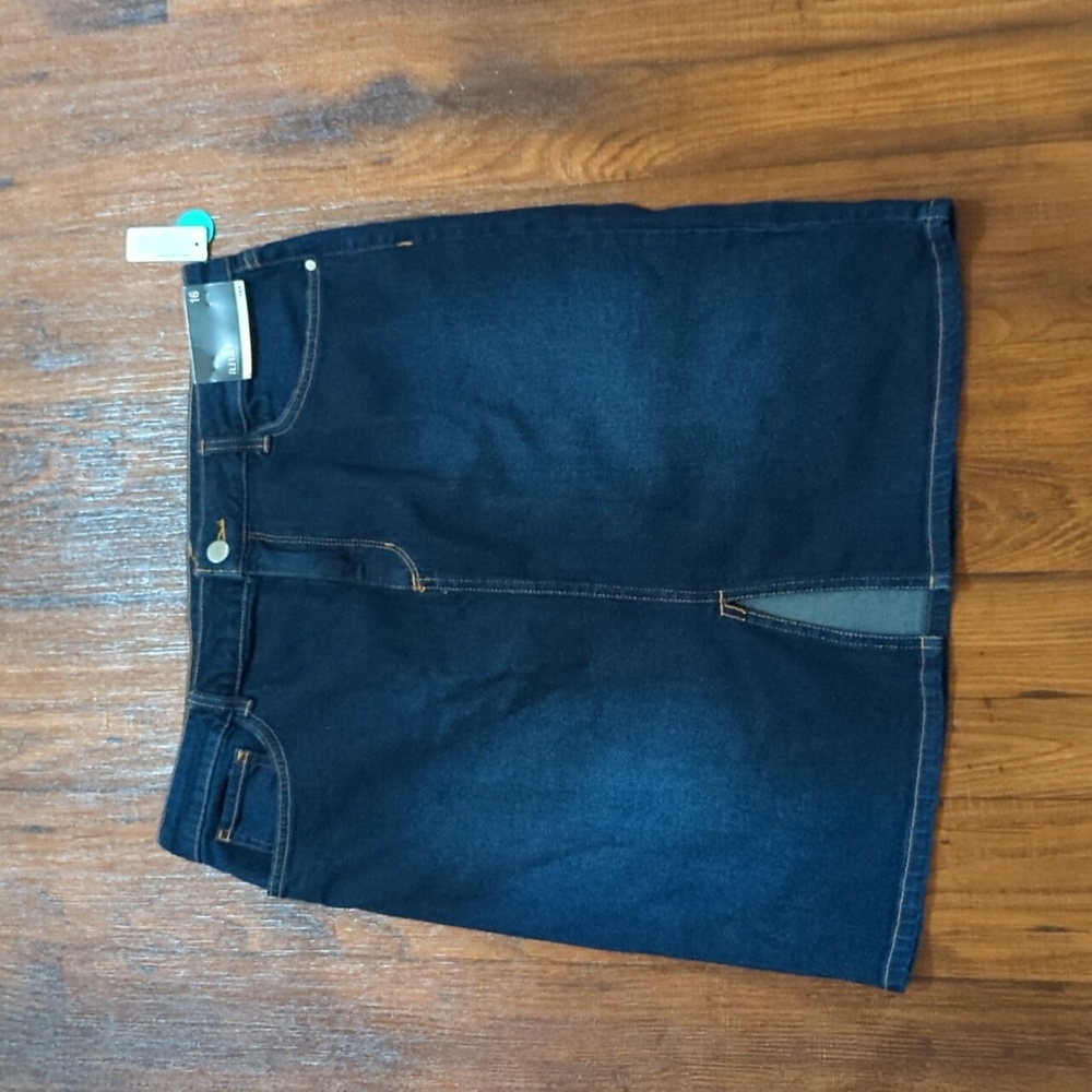 A.N.A Knee Length Denim Skirt Size 16  NWT